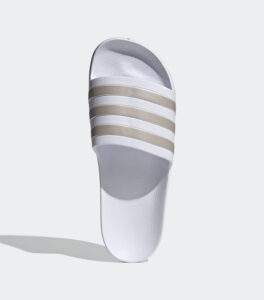 Adidas Adilette Aqua Slide White Silver