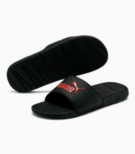 Puma Cool Cat Slide Black Red Logo