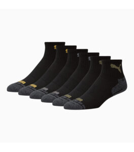 Puma Men's Quarter Crew Cat Socks - Black/Green