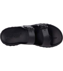 SKECHERS Foamies Reggae Black Sandals front