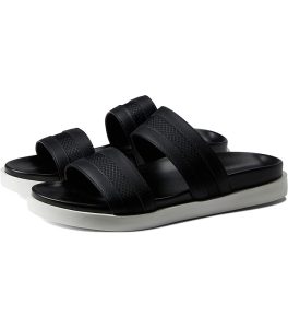 Stacy Adams Metro Double Strap Black Slide Sandal