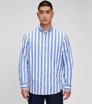 GAP All-Day Poplin Blue Shirt Standard Fit