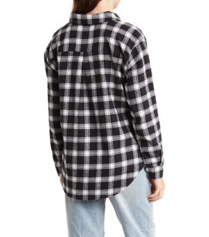 Abound Oversized Plaid Shirt back