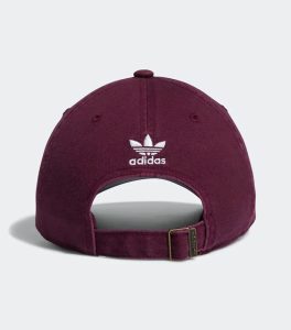 ADIDAS RELAXED STRAP BURGUNDY CAP BACK