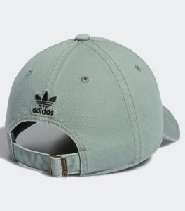 ADIDAS RELAXED STRAP SLIVER GREEN CAP BACK