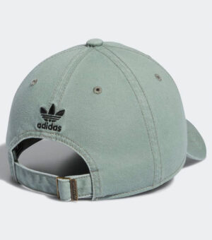 ADIDAS RELAXED STRAP SLIVER GREEN CAP BACK