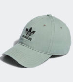 ADIDAS RELAXED STRAP SLIVER GREEN CAP SIDE