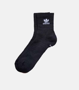 ADIDAS CUSHIONED CREW BLACK SOCKS