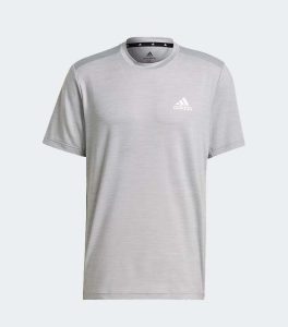ADIDAS AEROREADY GREY STRETCH TEE