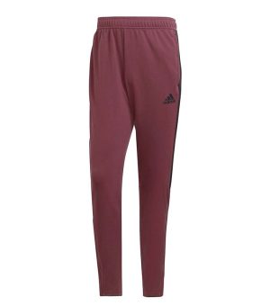 Adidas Mens Football Burgundy Slim Pants