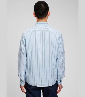 Gap Classic Oxford Cotton Blue Men Stripe Shirt back