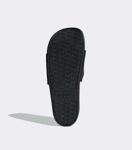 ADIDAS ADILETTE COMFORT BLACK SLIDES BACK