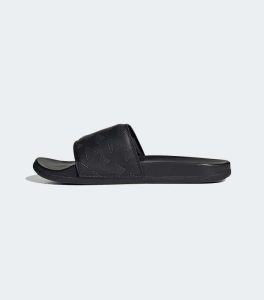 ADIDAS ADILETTE COMFORT BLACK SLIDES SIDE