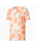 Puma Cloud Tie Dye Orange Men's T-Shirt