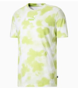 Puma Cloud Tie Dye Light Yellow Men's T-Shirt