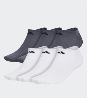 ADIDAS SUPERLITE NO-SHOW WHITE SOCKS
