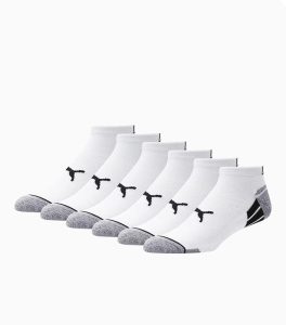Puma Half-Terry Low Cut Men's White Socks