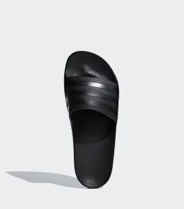 ADIDAS ADILETTE AQUA MEN BLACK SLIDES FRONT