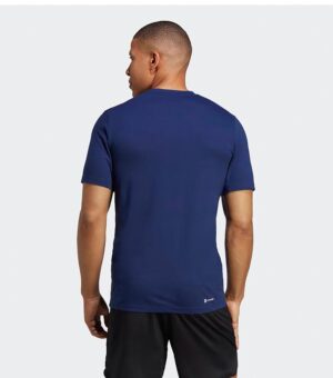 ADIDAS ESSENTIALS LOGO TRAINING BLUE T-SHIRT BACK