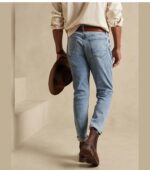 BANANA REPUBLIC ATHLETIC-FIT TRAVEL STONE WASH JEAN BACK