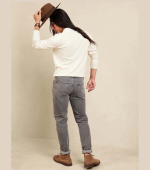 BANANA REPUBLIC SLIM STANDARD GRAY JEAN BACK