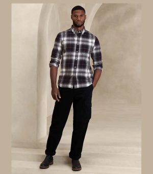 BANANA REPUBLIC SLIM LIGHTWEIGHT FLANNEL SHIRT