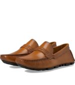Massimo Matteo Woven Strap Brown Driver Shoe