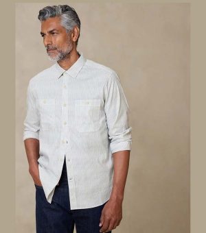 BANANA REPUBLIC INDIGO WHITE SHIRT