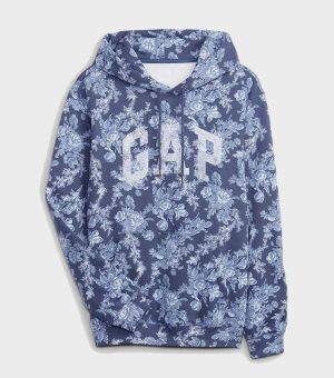 Gap LoveShackFancy Floral Blue Logo Hoodie