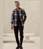 BANANA REPUBLIC SLIM LIGHTWEIGHT FLANNEL SHIRT FRONT