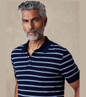 BANANA REPUBLIC SLIM MONOGRAM PIQUE POLO