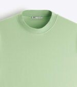 ZARA RIB COLLAR GREEN T-SHIRT UP