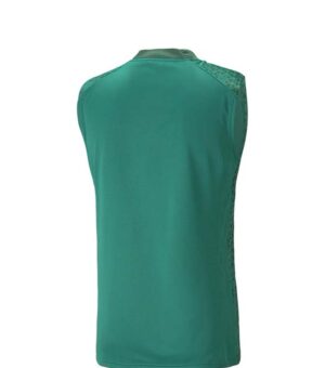 Puma Team Cup Sleeveless Green Football Training Jersey back