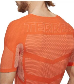 Adidas Drynamo Short Sleeve Orange Men T-Shirt back