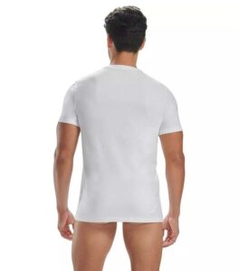 Adidas Active Core Cotton V Neck White T Shirt back