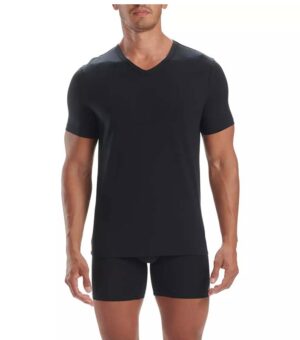 Adidas Active Core Cotton V Neck Black T Shirt