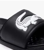 LACOSTE MEN'S SERVE DUAL BLACK SLIDES FRONT
