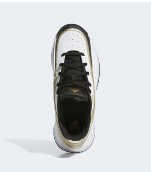 ADIDAS FRONT COURT WHITE AND GOLD SHOE FRONT