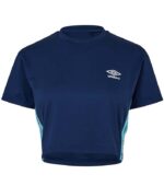 Umbro Women Navy Blue Cropped T-Shirt