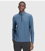 GapFit All Day Quarter-Zip Blue T-Shirt