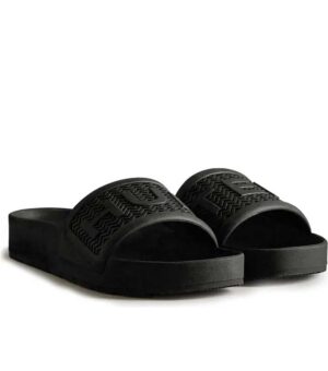 Hunter Bloom Algae Foam Black Men Slide front