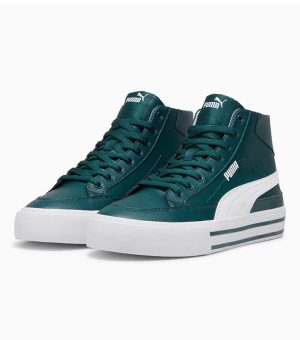 Puma Court Classic Vulc Mid Green Men Sneakers