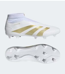 Adidas Predator League White Laceless Firm Ground Soccer Boot front