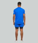 SikSilk Training Compression Tight Men Blue T-shirt back