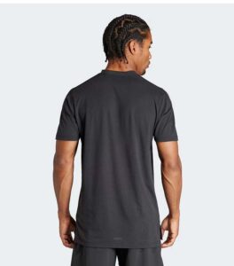 Adidas Designed for Training Workout Black T-Shirt back