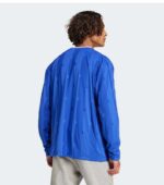 Adidas House Of Tiro Long Sleeve Jacquard Blue Shirt back