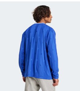 Adidas House Of Tiro Long Sleeve Jacquard Blue Shirt back
