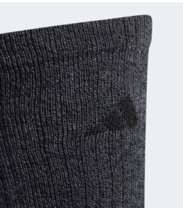 Adidas Athletic Cushioned Crew Grey Black Socks up