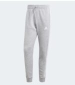 Adidas Essentials Fleece 3-Stripes Tapered Grey Cuff Pants