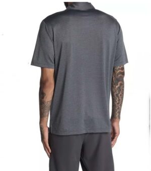 Callaway Golf Heather Micro Grey Stripe Polo back